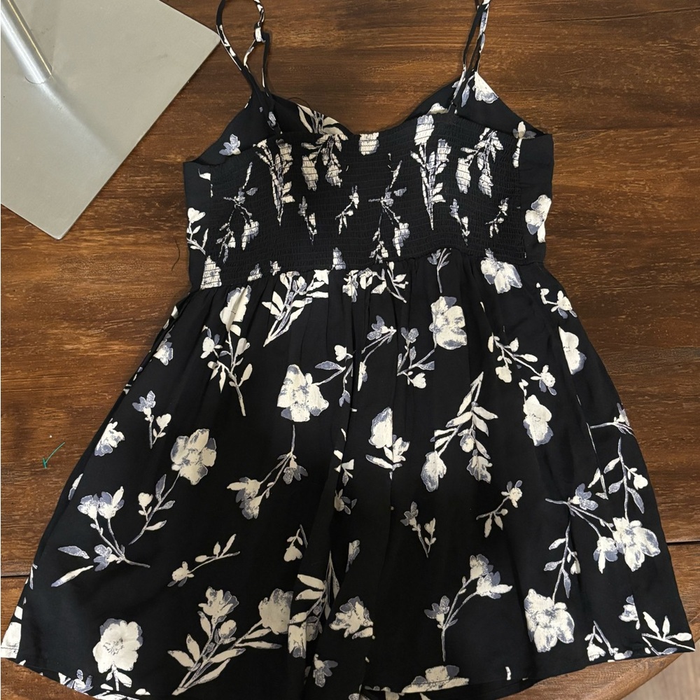 Urban Outfitters Blue and White Floral Romper